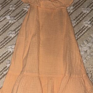 Wonder Nation Orange Pink Tiered Ruffled Sundress